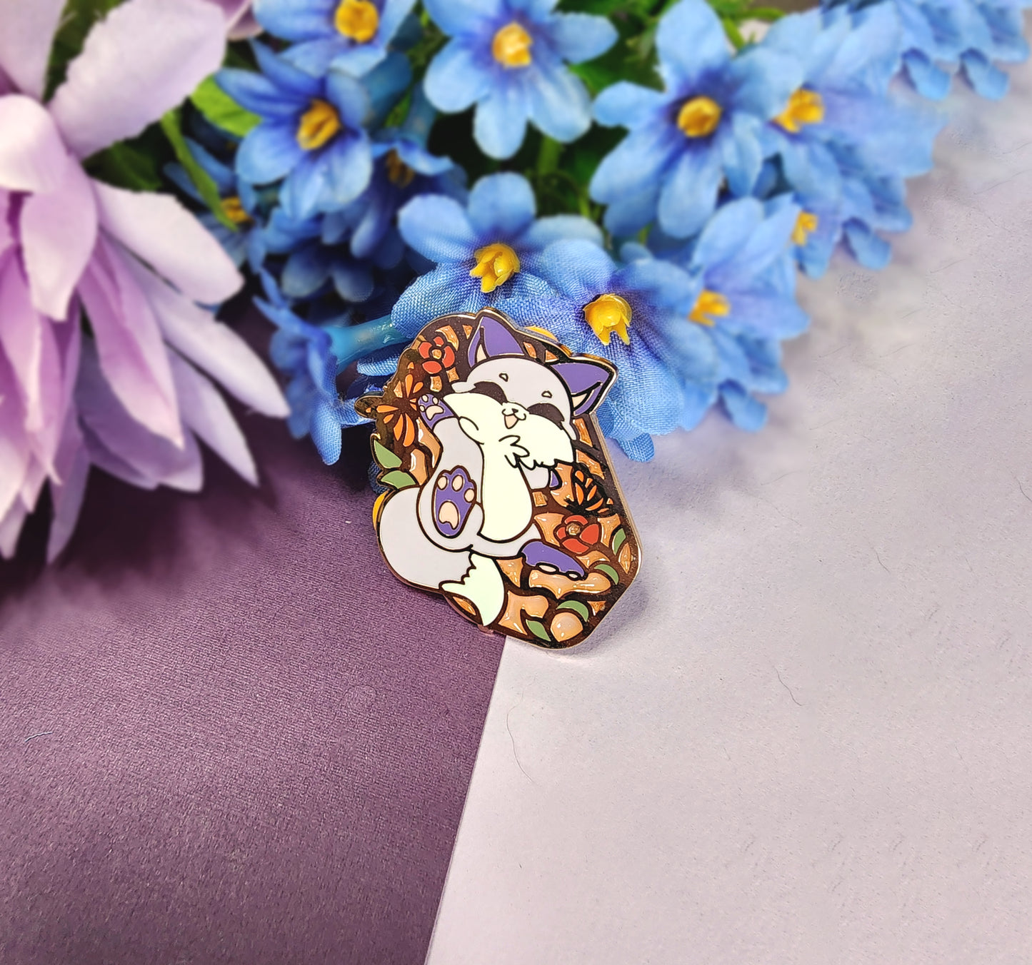 Fox and the Butterflies - A Grade Pin