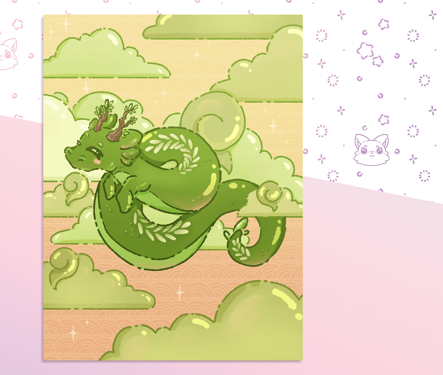Matcha Dragon Mini Print - #shop_name