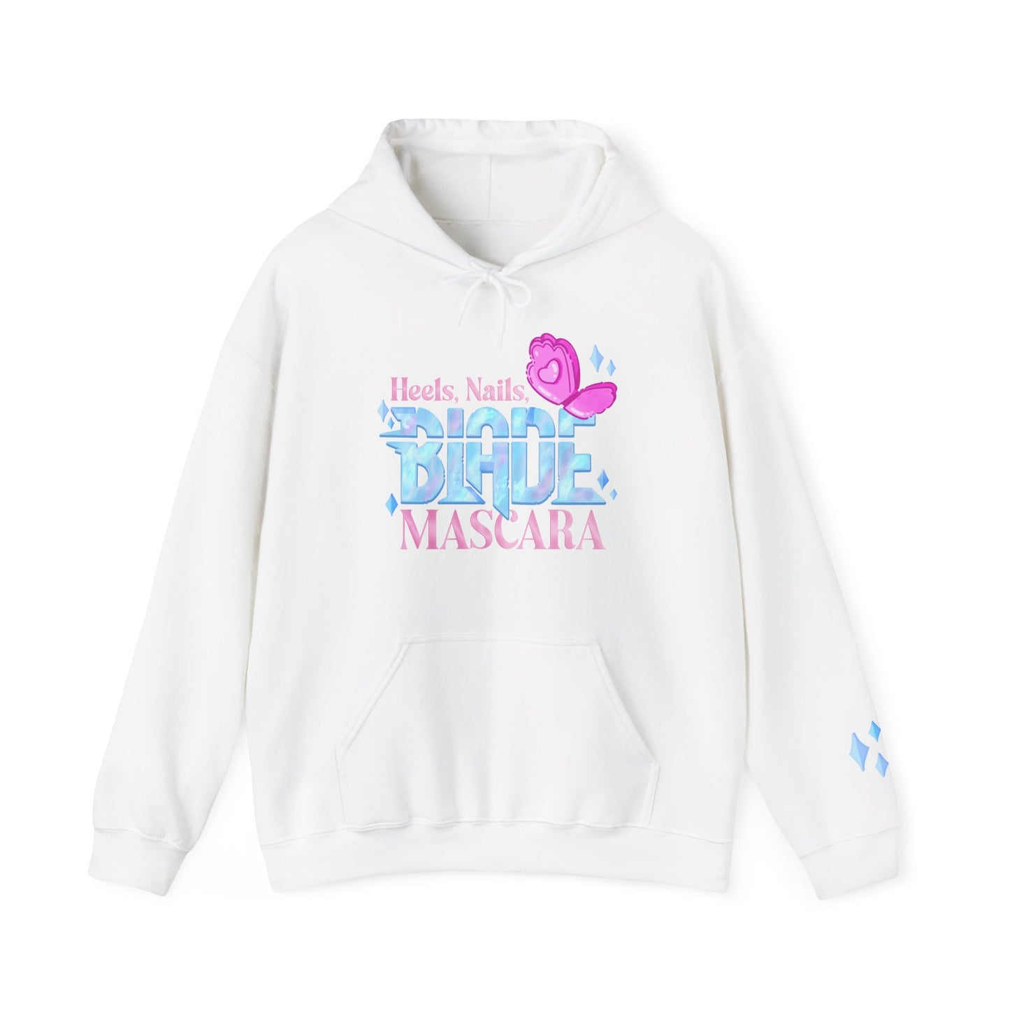 Heels, nails, blade and mascara - Demon fighter Hooded Sweatshirt