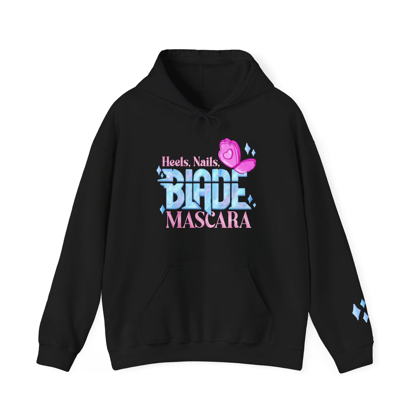 Heels, nails, blade and mascara - Demon fighter Hooded Sweatshirt