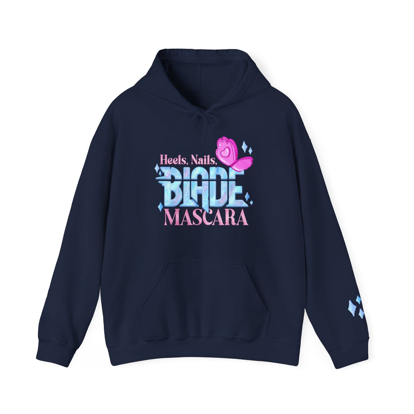 Heels, nails, blade and mascara - Demon fighter Hooded Sweatshirt