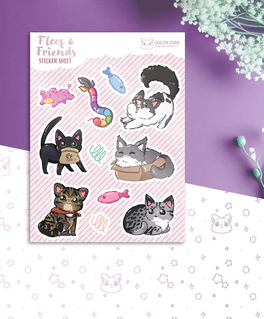 Floof & Friends Cat Sticker Sheet - #shop_name