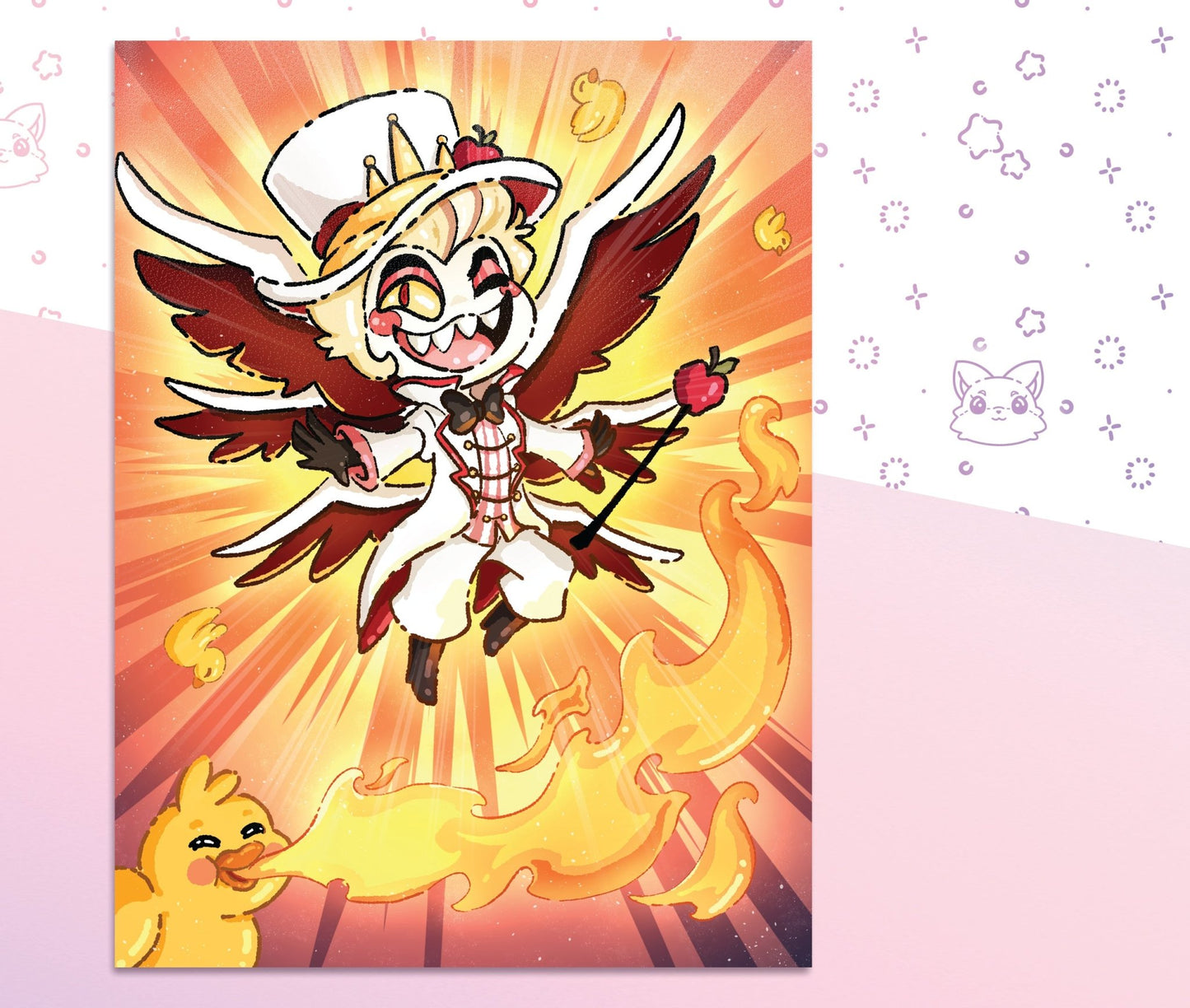 Hazbin Lucifer Angelic Power Mini Print - #shop_name