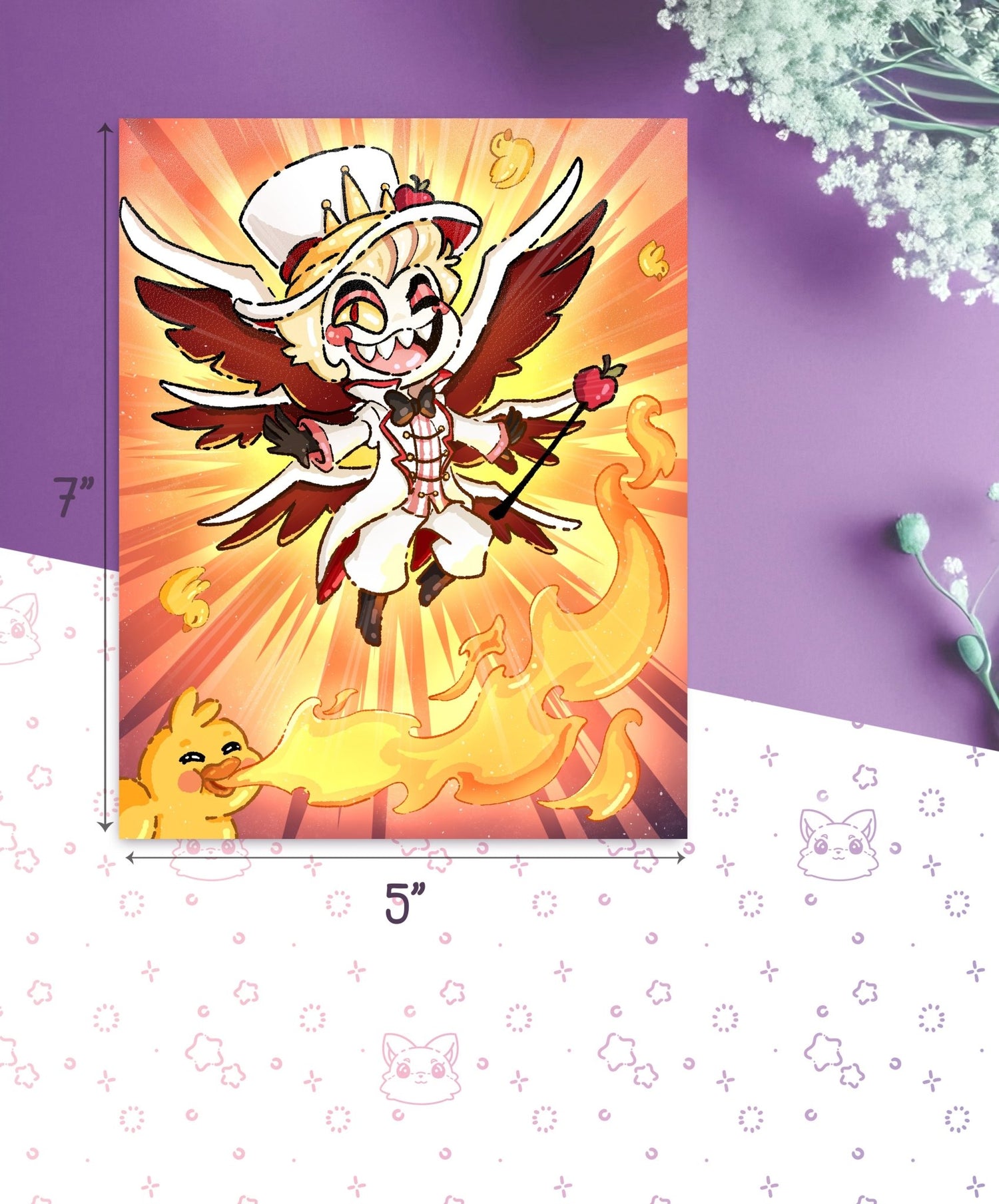 Hazbin Lucifer Angelic Power Mini Print - #shop_name