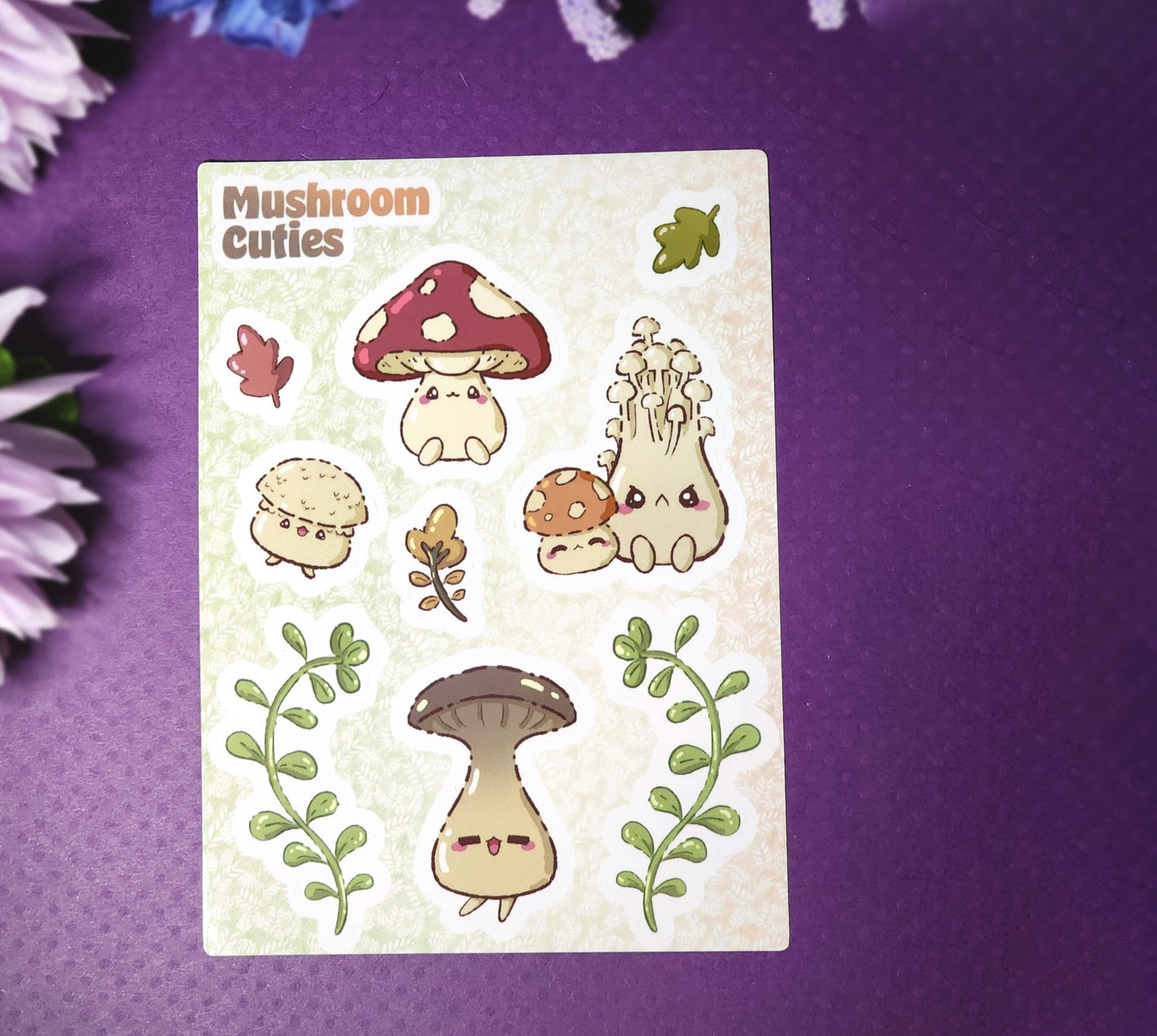 Kawaii Mushrooms Sticker Sheet - #shop_name