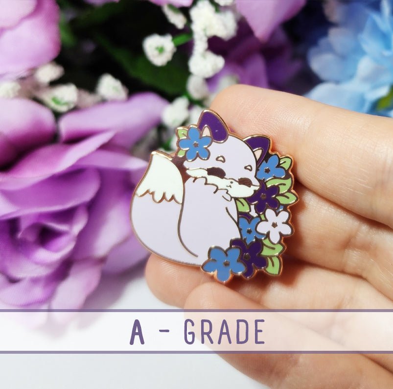 Lilac Fox Enamel Pin - A Grade - #shop_name