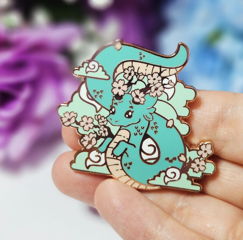 Tea Dragon Enamel Pin - A Grade